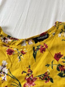 HARPA Yellow Floral Peplum Top