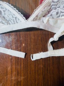 White Lace Detail Bra