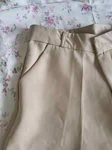 Classic Beige Wide Leg Trousers