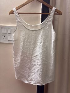 White Sleeveless Tank Top