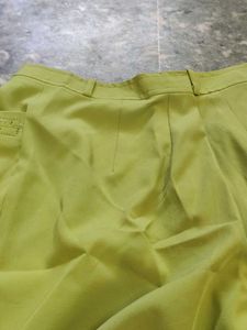 Green Wide Leg Pants Length 37 Inches