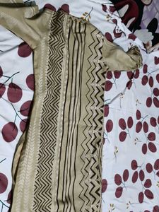 Stylish Beige Printed Kurta