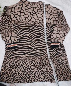 Animal Print Cardigan