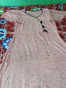 free delivery Comfortable Pink Printed Nightgown