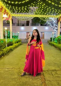 Elegant Pink Ethnic Gown