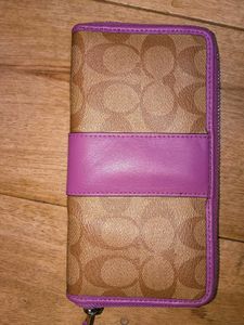 Authentic Coach Signature Cosmetic Pouch