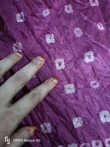 Beautiful Magenta Bandhani Silk