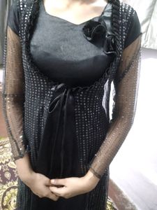 Black Jacket With Inner Frock