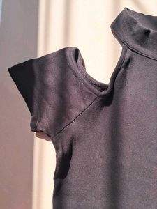 Cold Shoulder Turtleneck Top