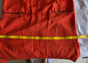 Bright Orange Sleeveless Dress