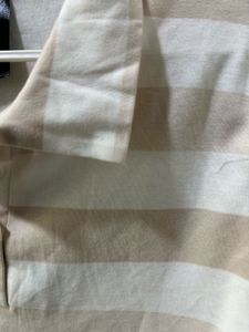 Striped Cropped Polo Top
