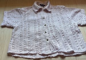 Crochet Button-Down Shirt