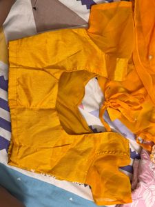 Yellow Ruffle Saree
