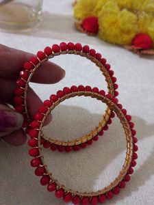 Red Color 2 Beautiful Bangles