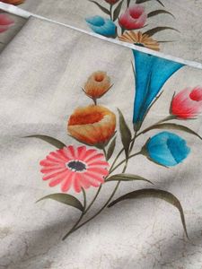 Elegant Floral Print with cut work embroidery Sare