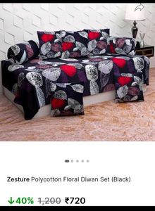 Zesture Floral Diwan Set