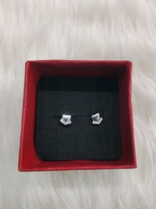 Combo Of 925 Heart&amp; Flower Stud Earrings With
