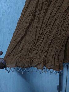 cotton Crinkle dupatta with Beaded Hem