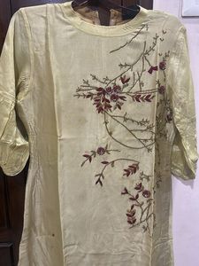 Embroidered golden Kurta