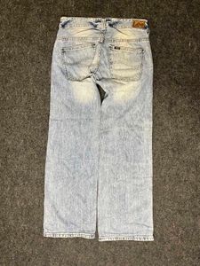 Y2K "Lee" Light Wash Denim Flared Baggy Jeans