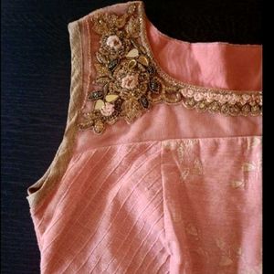 Ethnic gown with leggings and dupatta