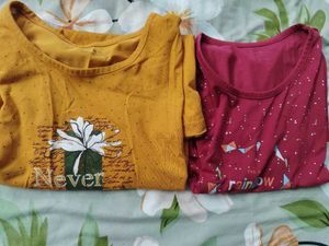 Combo Of Girl/ Women Tshirt 2 Pure Cotton 🤗💫