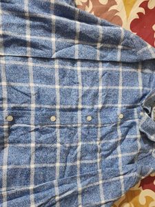 Blue Plaid Long Sleeve Shirt
