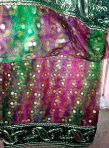 Stunning Purple Embroidered Saree with blouse