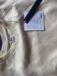 Cream Textured Sweatshirt