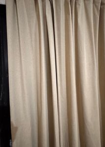 IKEA-Light Beige LINEN Curtains - Set of 2