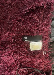 H&amp;M WineCozy Fuzzy Knit Sweater