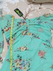 Floral Chiffon Midi Dress