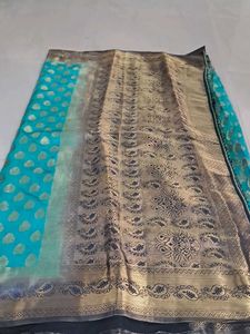Elegant Teal Silk Saree