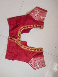Elegant Red Embroidered Blouse