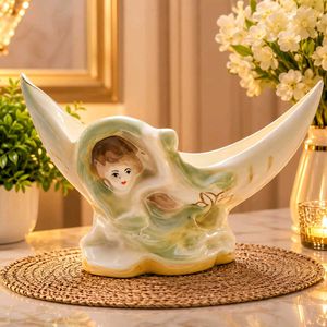 Vintage Ceramic Angel Planter / Trinkets