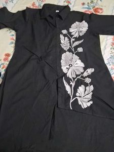 Black Embroidered coord set