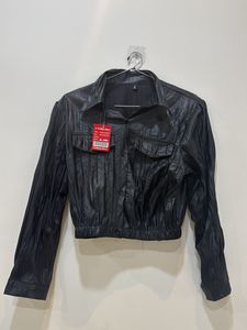Chic Black Faux Leather Jacket