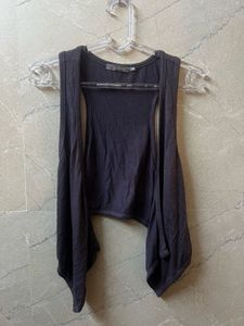 Stylish Sleeveless Drape Vest