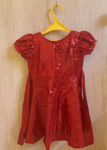 Sparkling Red Sequin Party Dress