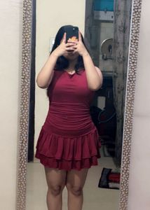 Sleek Ruched Red Sleeveless Dress