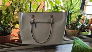 Chic White Tote Bag
