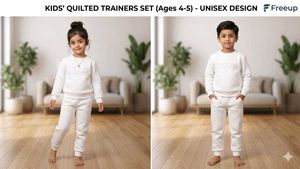 Kids Quilted Trainers Set