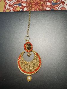 Gold &amp; red Jewelry Set