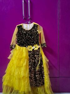 Sparkly Black and Yellow Gown