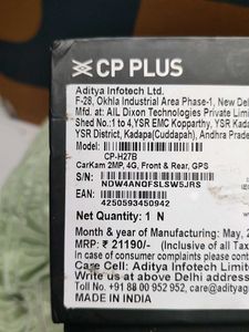CP PLUS CarCam 4G Dash Cam