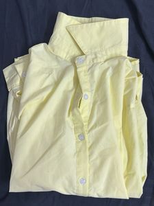 Pale Yellow Collared Button-Up Shirt