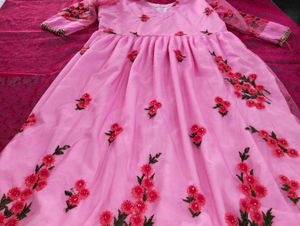 free gifts inside 🎁🎁🎁Beautiful Pink Embroidered