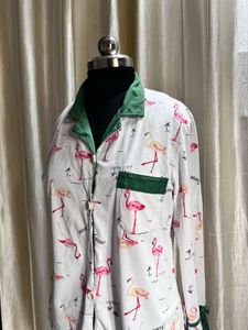 Flamingo Print Pajama Top