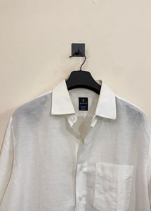 Men's Classic White Linen Shirt