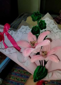 Pink pipecleaner bouquet